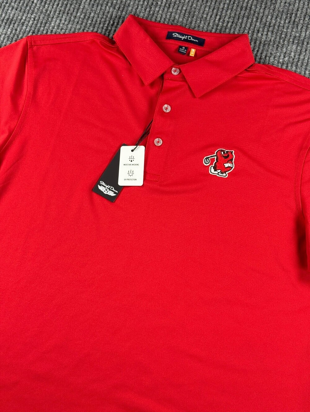 NWT Straight Down Performance Polo Men M Western Kentucky University Big Red